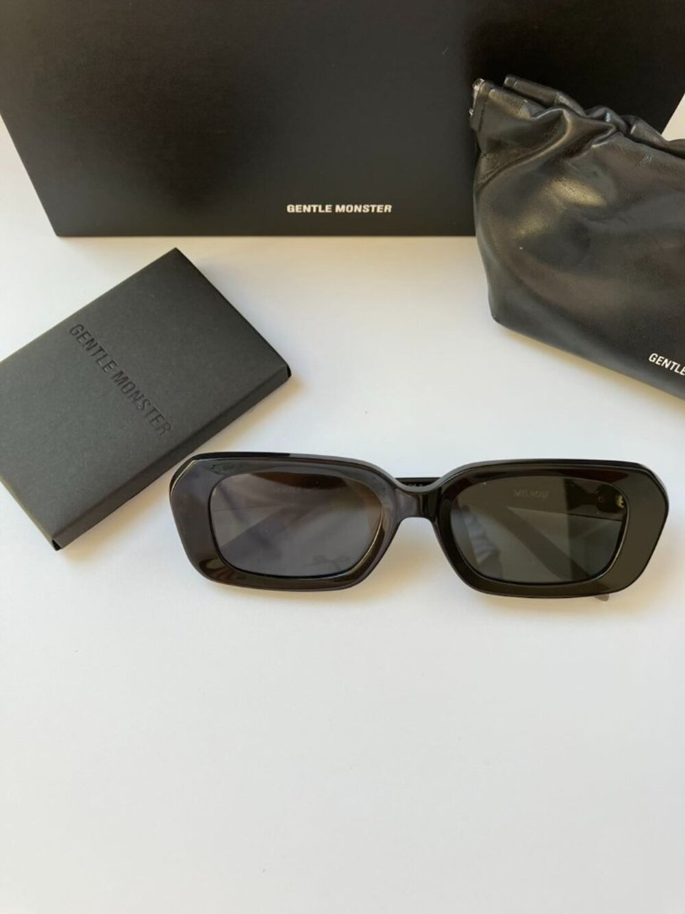 Gentle Monster Black Geometric Sunglasses